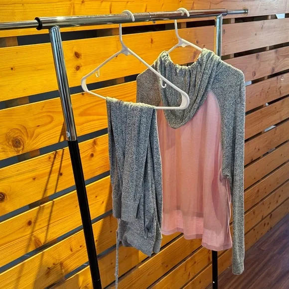 PINK Gray and Pink Hoodie and Joggers Set - Picture 4 of 4